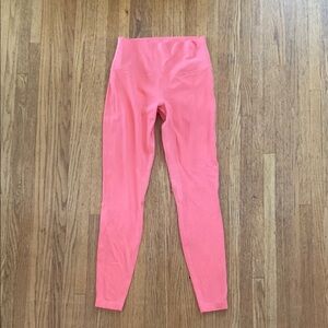 Coral High-Waisted Leggings Lululemon Size 8 full length 👀 Salmon Pink